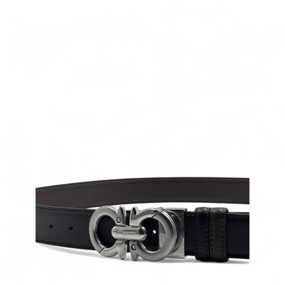 Salvatore Ferragamo Double-Faced Gancini Belt – Black & Brown 120cm 🔄🖤🤎
