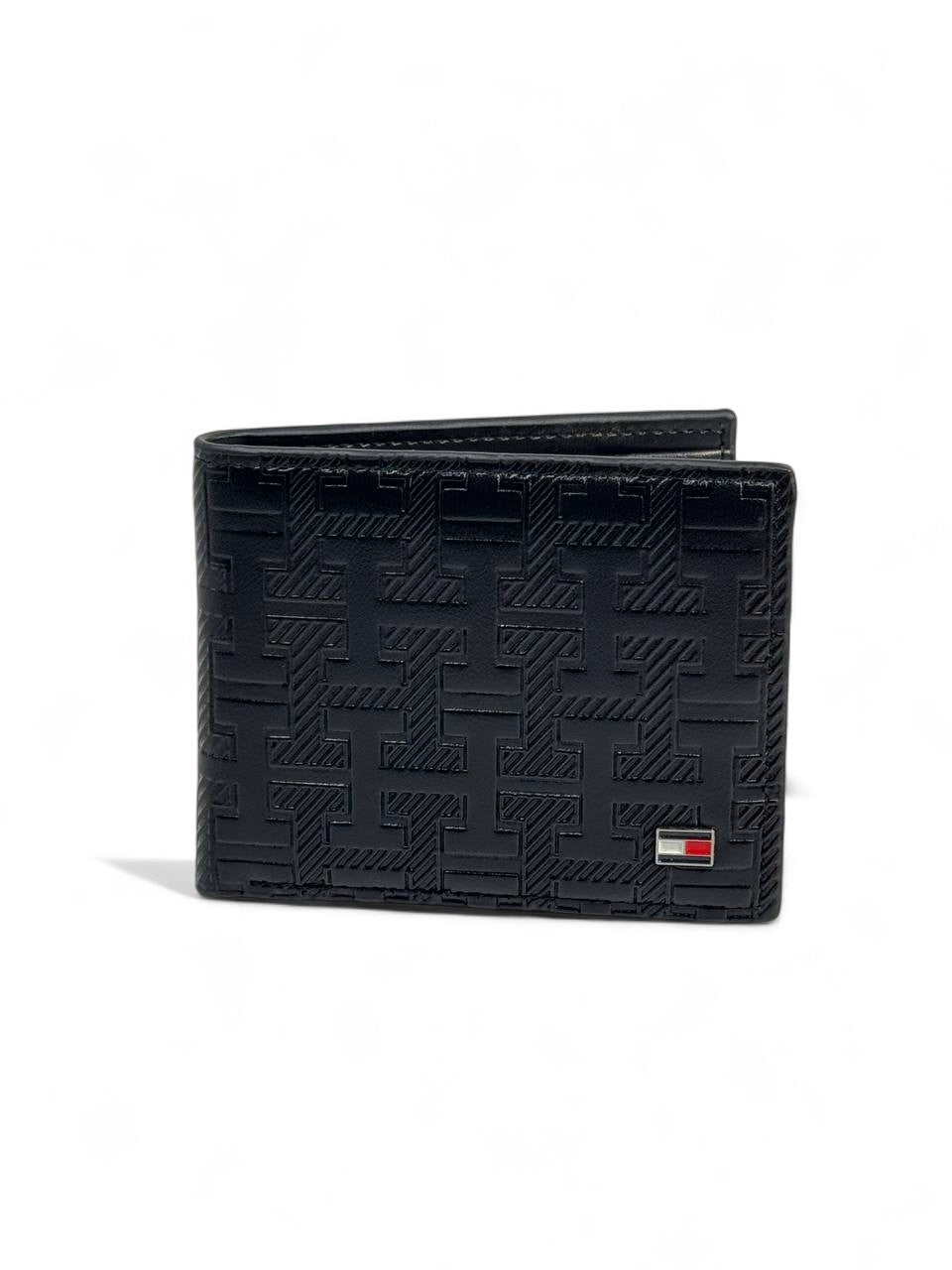 Tommy Hilfiger-Inspired Embossed Pattern Wallet – Modern Texture, Timeless Elegance 🖤✨