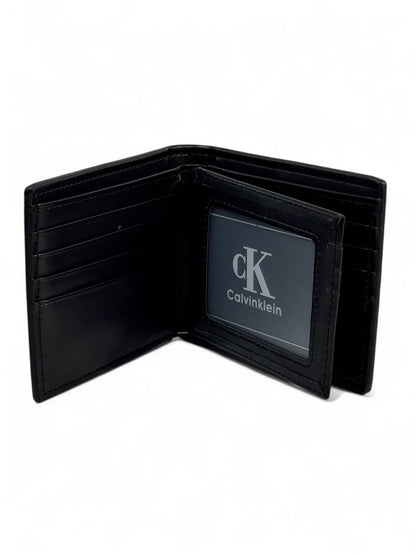 Calvin Klein-Inspired Black Metal Logo Wallet – Bold Simplicity, Timeless Elegance 🖤✨