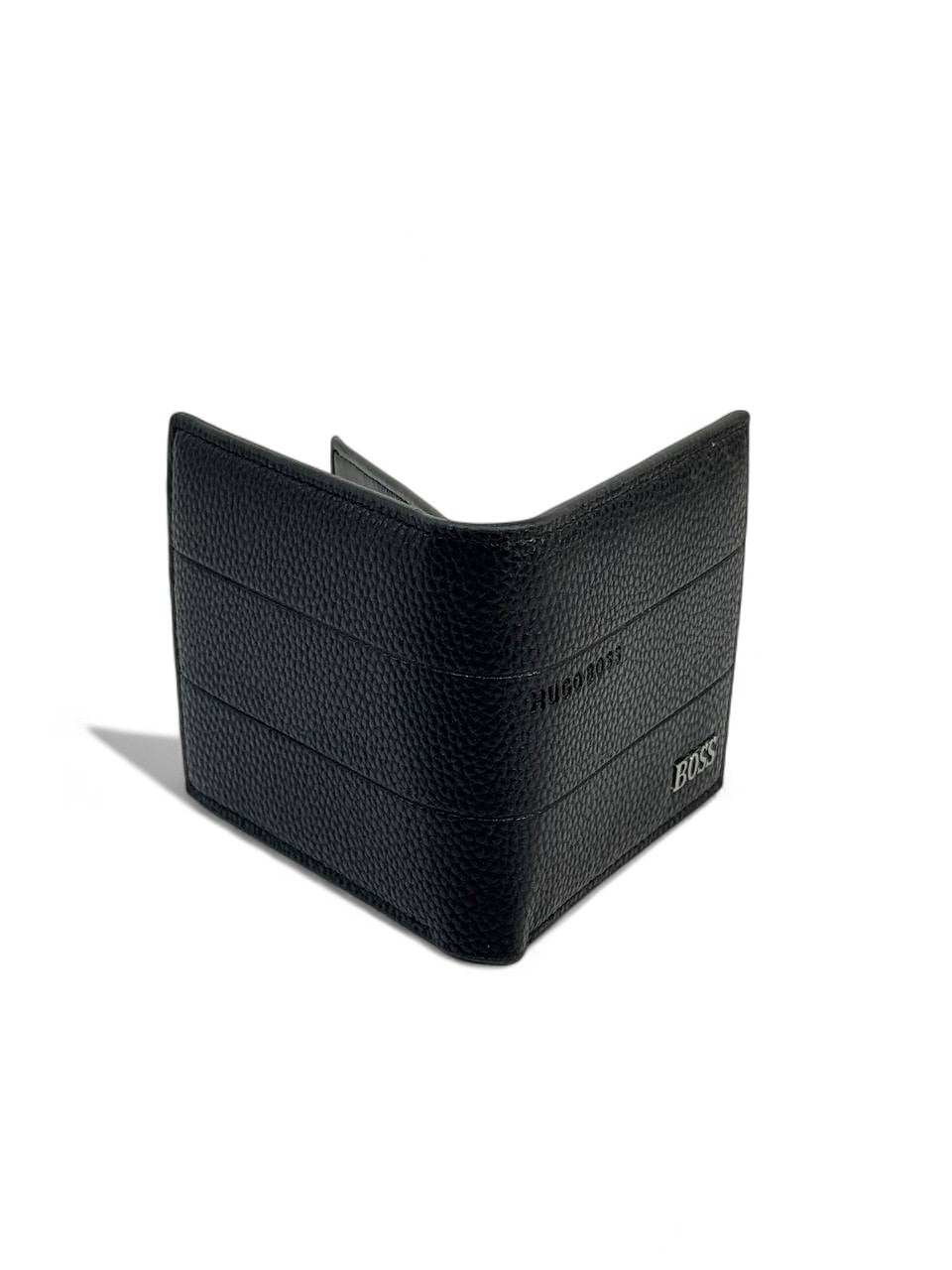 Hugo Boss-Inspired Textured Black Wallet – The Power of Precision & Prestige 🖤✨