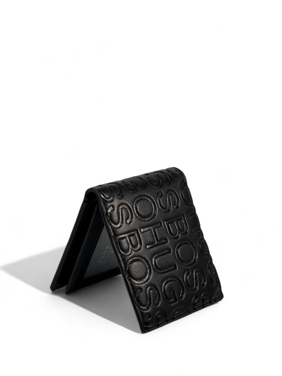 Hugo Boss-Inspired Embossed Black Wallet – Bold Branding, Effortless Authority 🖤✨
