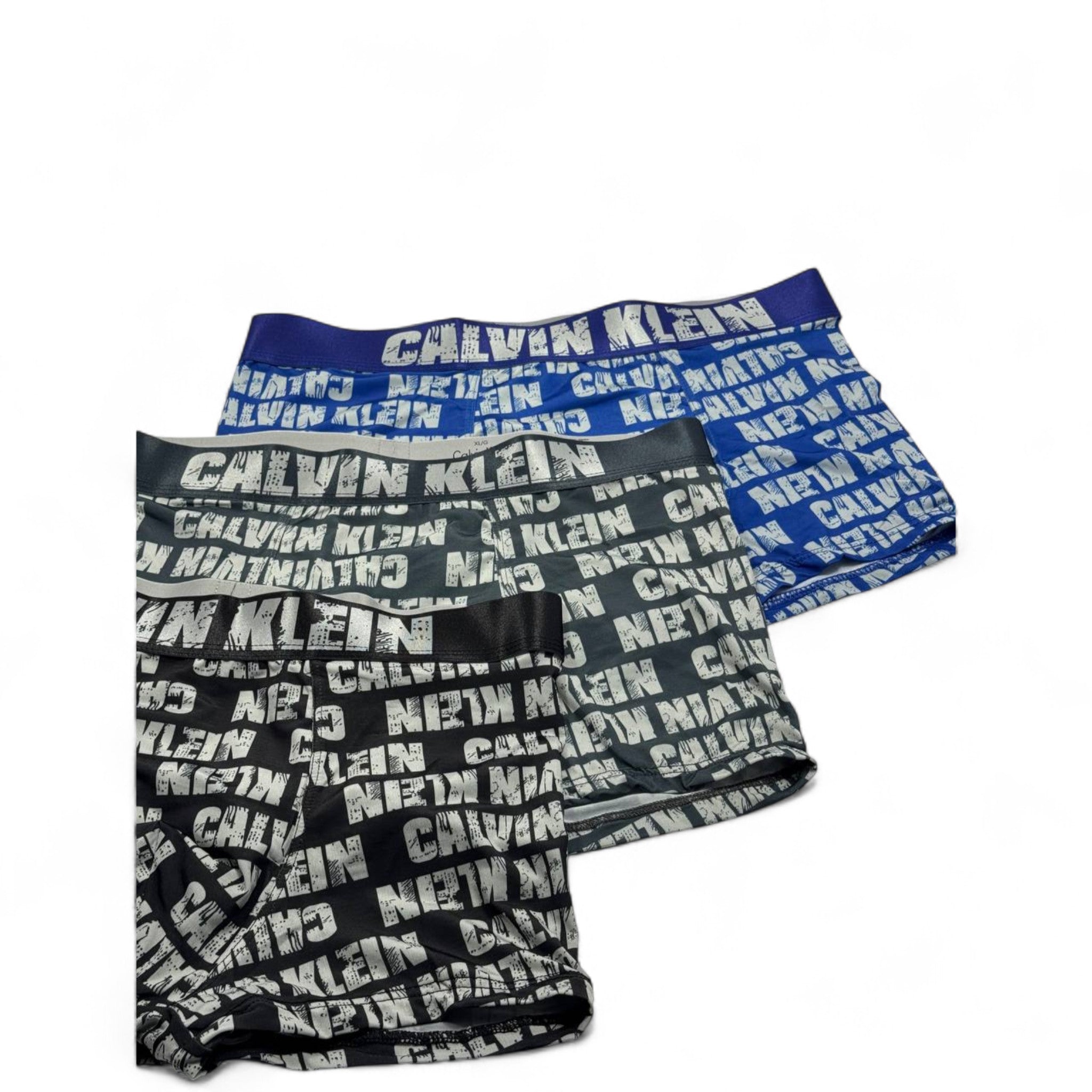 Calvin Klein Men's Boxer Briefs – 3-Pack Logo All Over Print 🔵🖤🤍