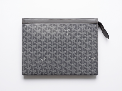 🖤 Goyard Grey Monogram Flat Zip Pouch