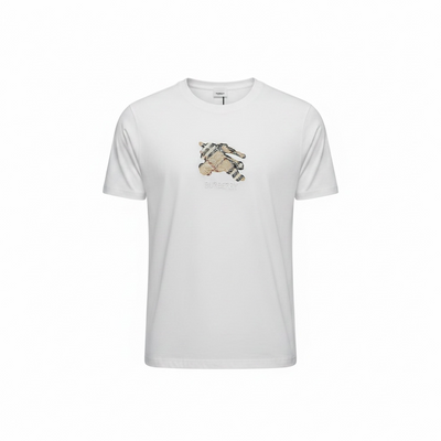 Burberry White Graphic T-Shirt 🤍✨ Signature Icon Edition