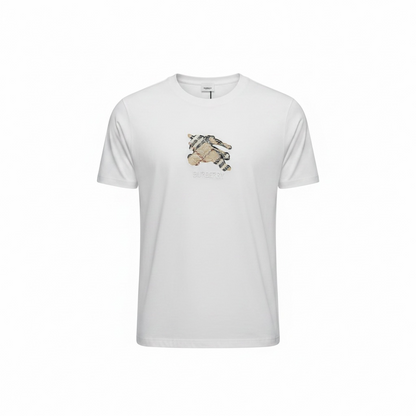 Burberry White Graphic T-Shirt 🤍✨ Signature Icon Edition