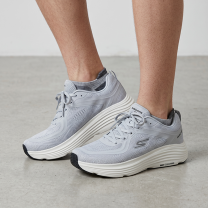 🤍 Skechers Max Cushioning Running Shoes – Light Grey
