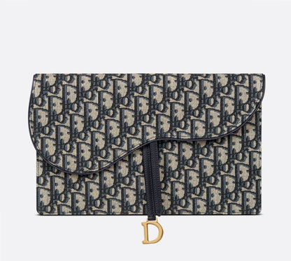 Dior Saddle Clutch in Oblique Canvas