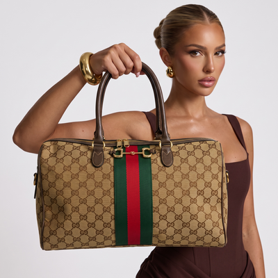 👜 Gucci GG Supreme Web Boston Travel Bag