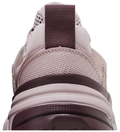Nike dusty pink metallic chunky runner sneaker with mesh upper and rubber outsole