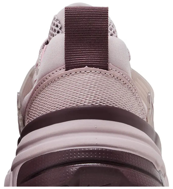 Nike dusty pink metallic chunky runner sneaker with mesh upper and rubber outsole