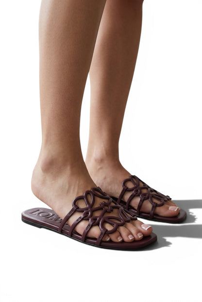 LOEWE Anagram Slide Sandals 🍷✨ | Elegant Minimal Statement