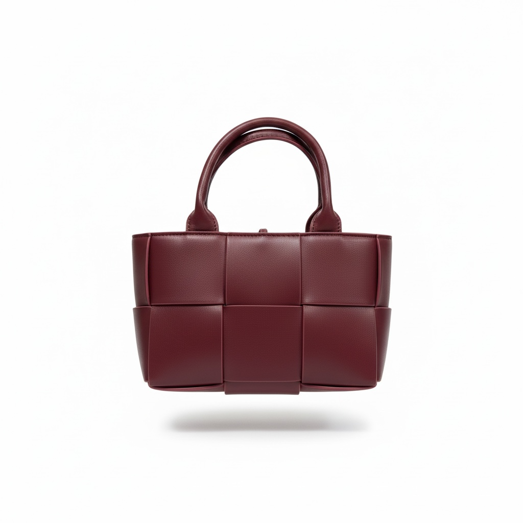 🤎 Burgundy Bottega Veneta Mini Intrecciato Tote & Card Holder
