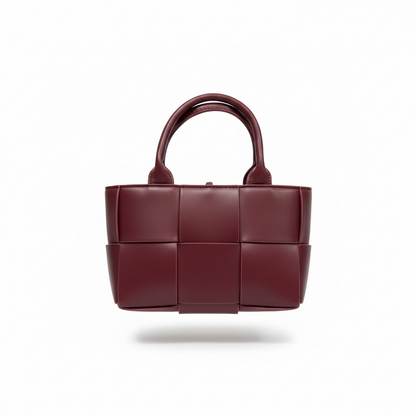 🤎 Burgundy Bottega Veneta Mini Intrecciato Tote & Card Holder