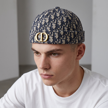 🧢✨ Christian Dior Oblique Blue Docker Cap