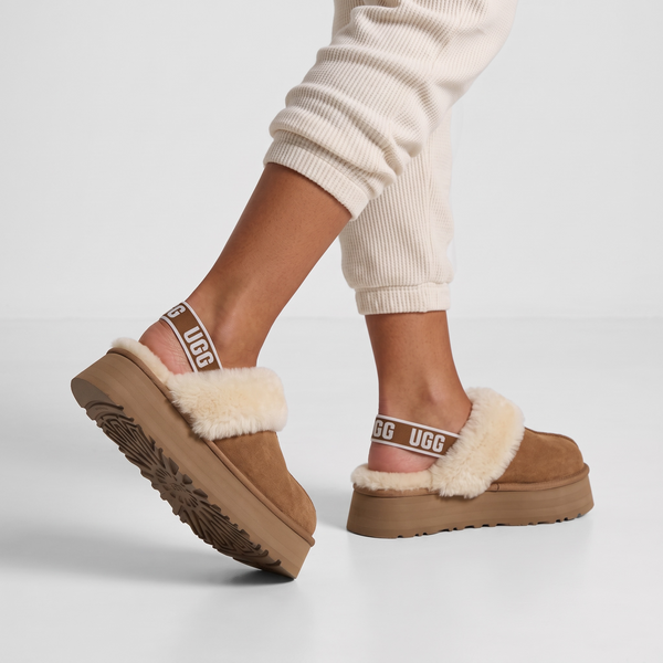 UGG Platform Cozy Slippers – Chestnut Faux Fur Edition 🤎❄️