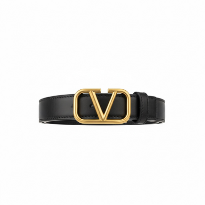 Valentino V Logo Luxury Reversible Belt Set ✨🖤 (Dual Buckle Edition)