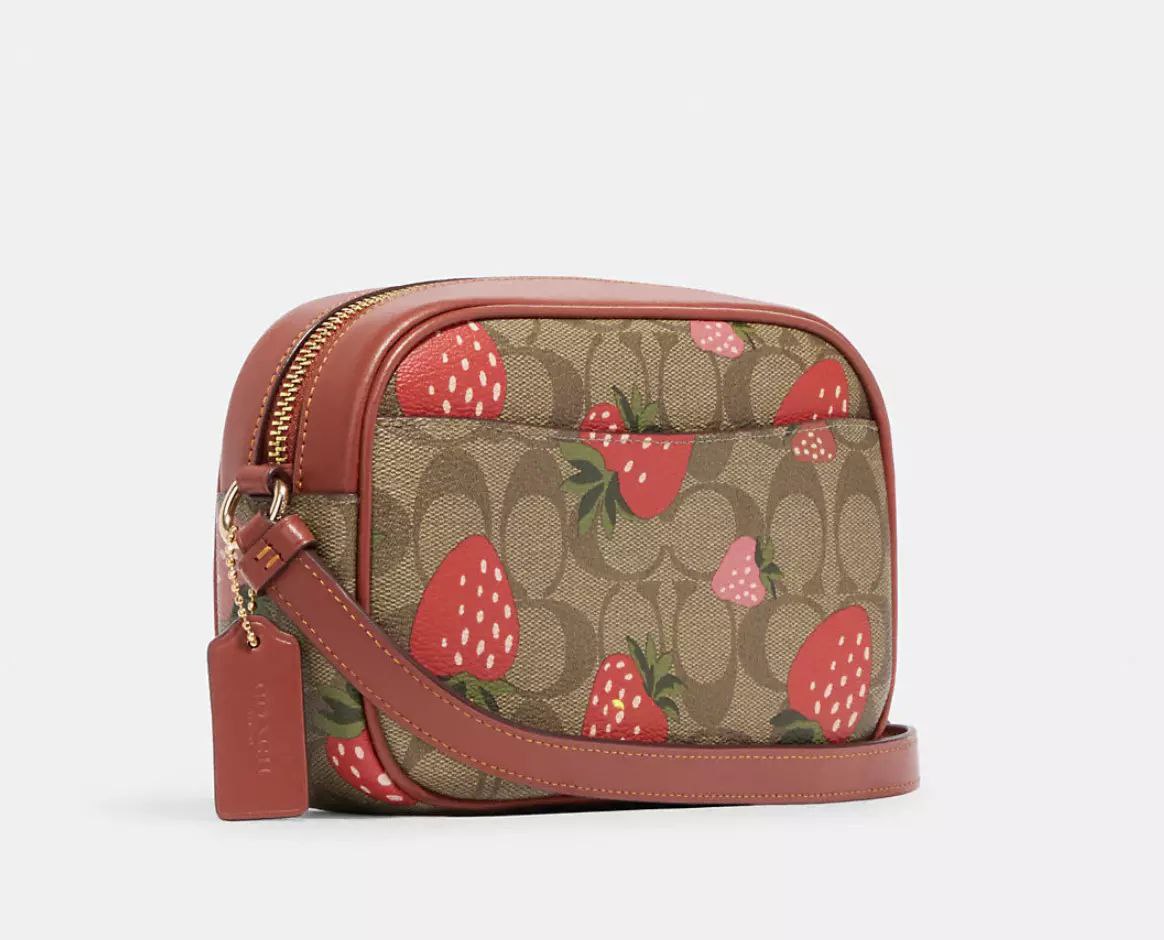 Coach Strawberry Print Camera Bag