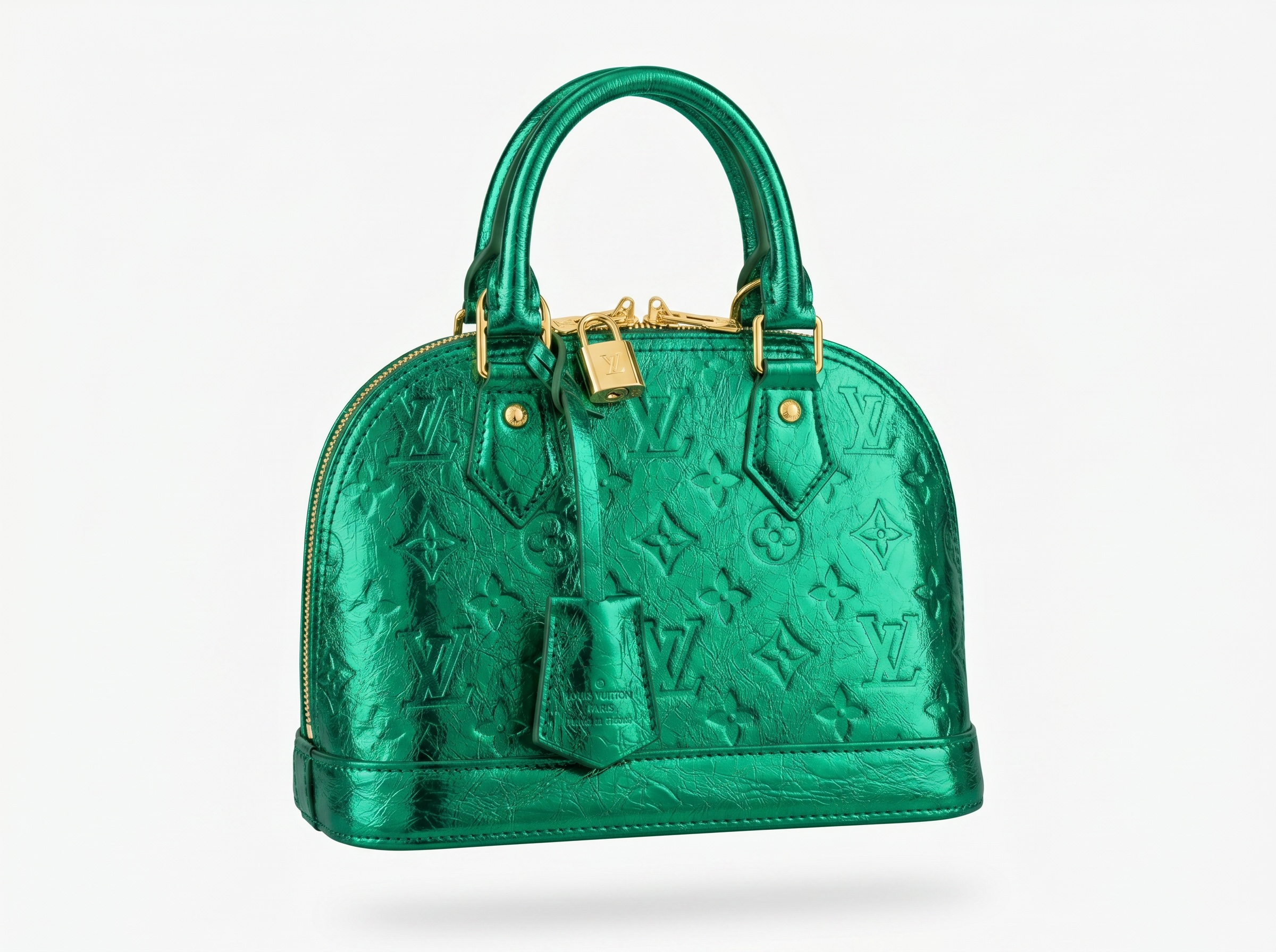 💚 Louis Vuitton Alma Metallic Emerald Green Limited Edition Bag ✨