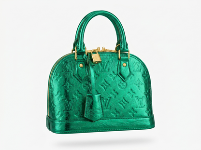 💚 Louis Vuitton Alma Metallic Emerald Green Limited Edition Bag ✨