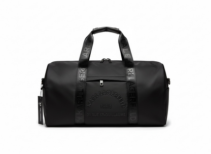 KARL LAGERFELD Black Travel Duffel Bag 🖤✈️ | Premium Statement Carry