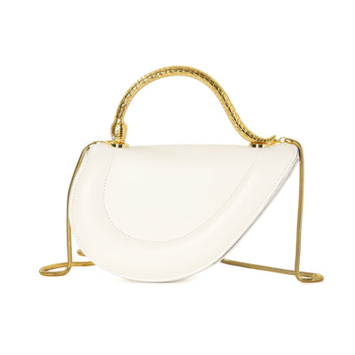 Bvlgari Serpenti-Inspired Top Handle Bag — Ivory