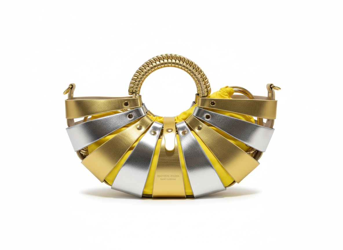 Bottega Veneta Metallic Arc Handle Bag ✨💛 Statement Sculptural Luxury Handbag