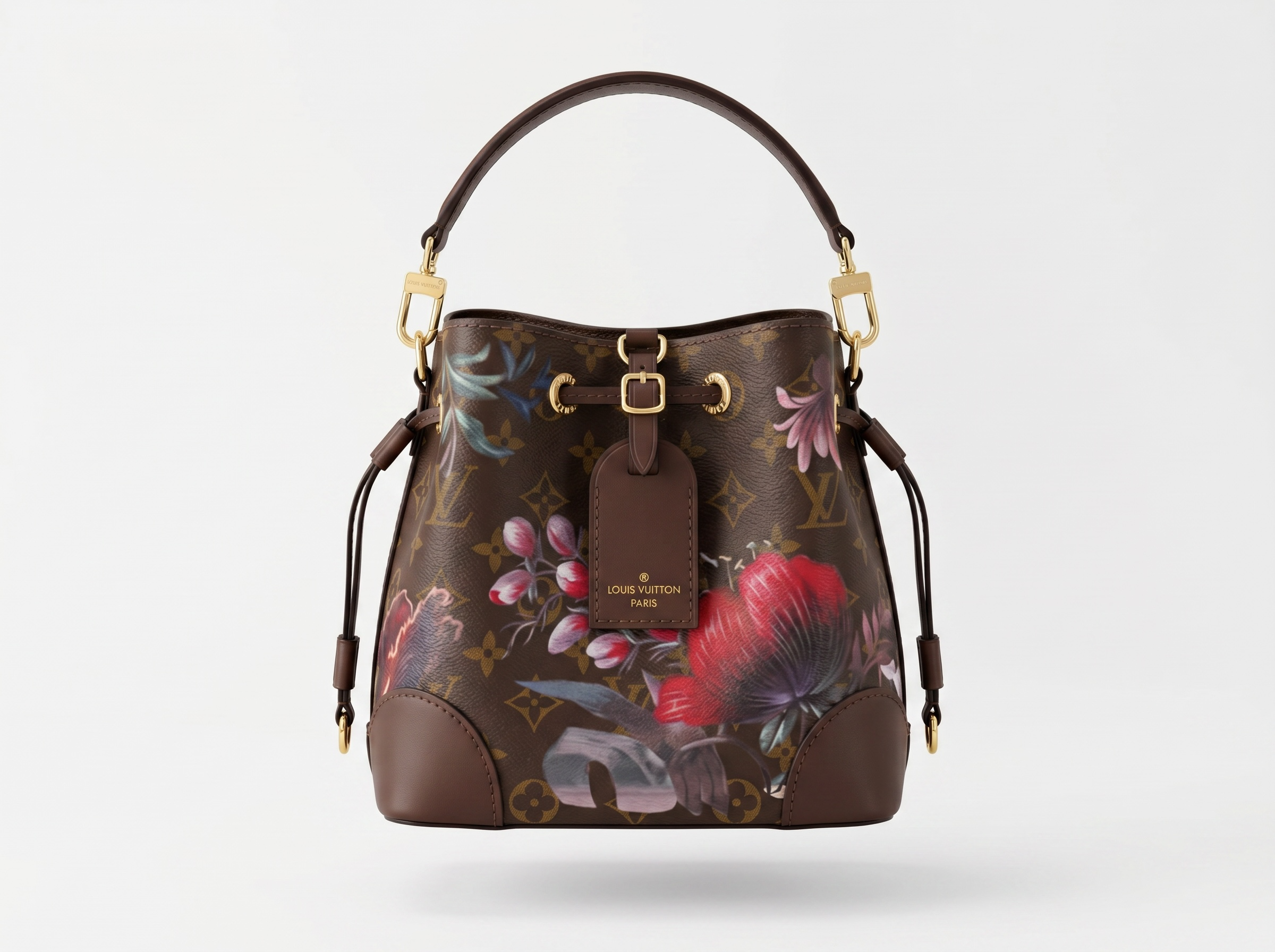 Louis Vuitton NeoNoe MM Floral Monogram Bucket Bag 🌺🤎✨