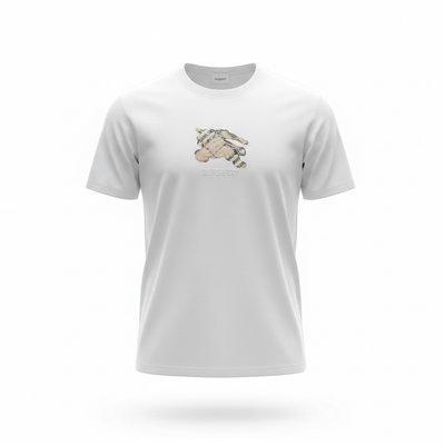 Burberry White Graphic T-Shirt 🤍✨ Signature Icon Edition