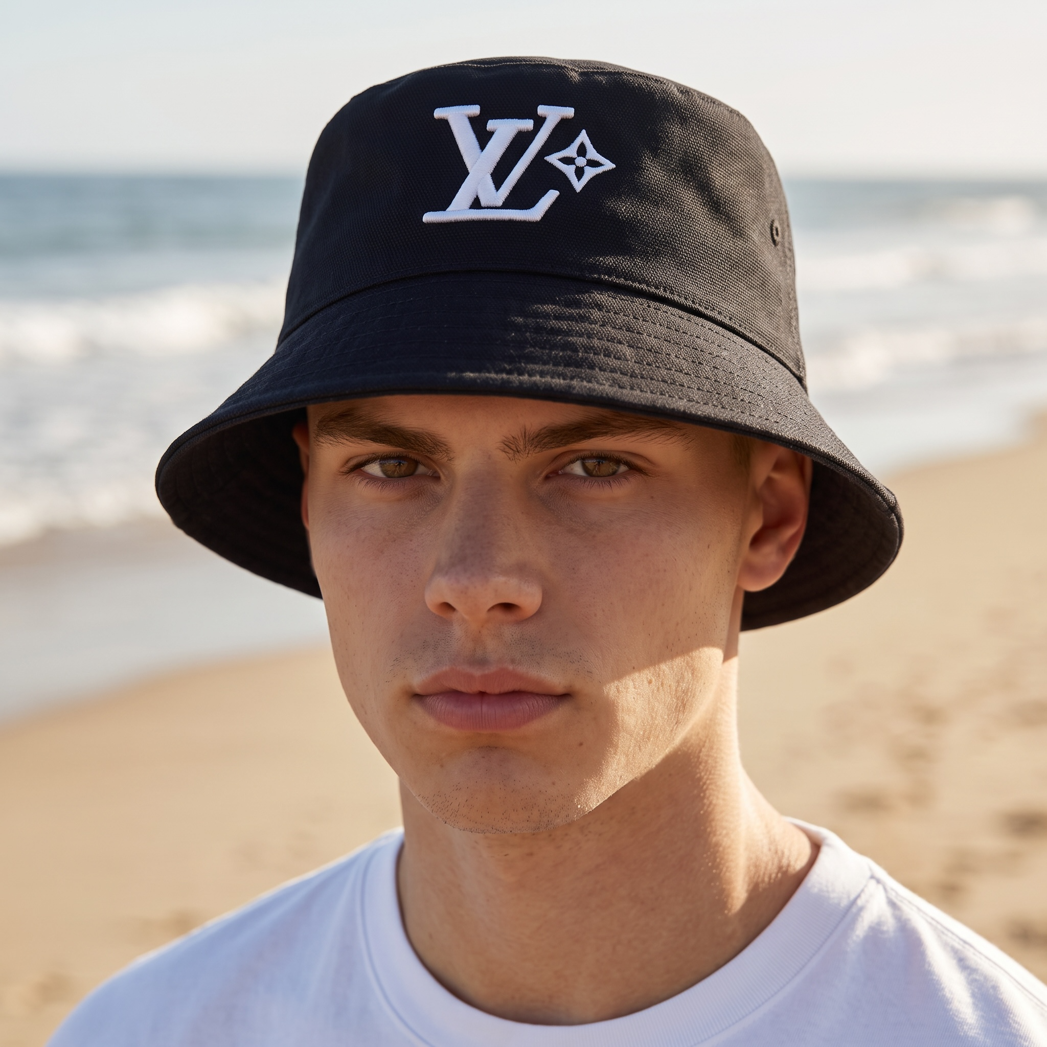 Louis Vuitton Embroidered Logo Bucket Hat 🖤