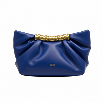 JW PEI Ruched Clutch Bag – Electric Blue 💙✨ | Statement Glam Piece