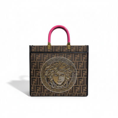 Fendace Medusa Monogram Tote 💎🐍 | Fendi x Versace Collaboration