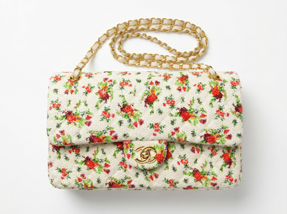 ✨ Chanel Garden Bloom Classic Flap Bag 🌺🤍