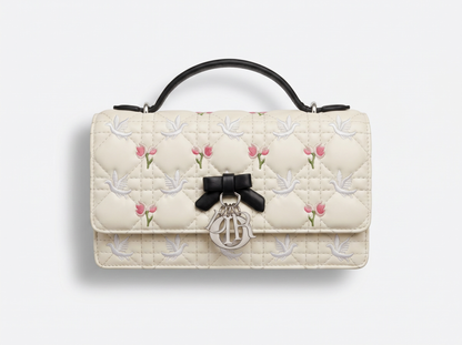 ✨ Dior My Dior Embroidered Top Handle Bag – Ivory Blossom Edition ✨