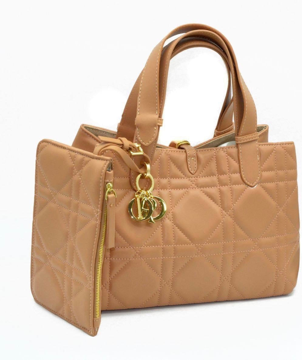 Elegant Dior Quilted Tote Bag with Charm