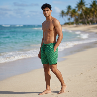 Gucci Monogram Swim Shorts – Emerald Green Edition 💚