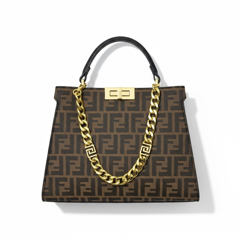 Fendi Monogram Canvas Handbag 🤎✨ | Iconic FF Designer Bag