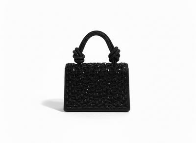 CRYSTAL EMBELLISHED MINI TOP HANDLE BAG – Black 🖤✨ | Ultimate Evening Essential