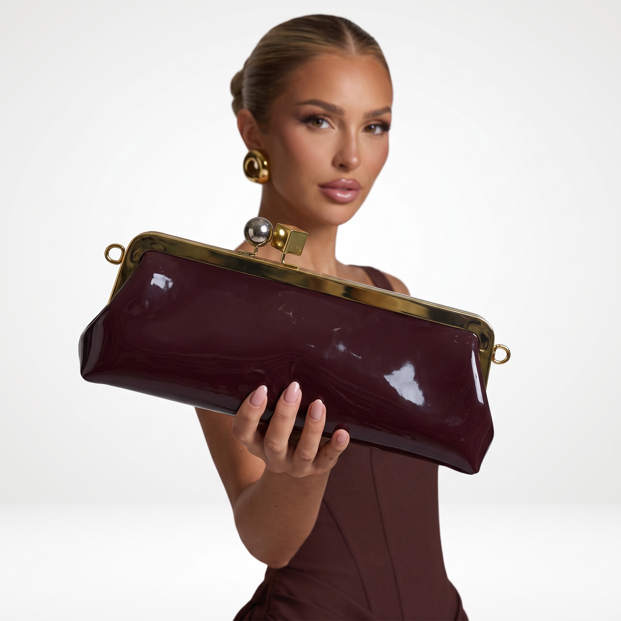 Jacquemus Bordeaux  Clutch Bag 🍷✨