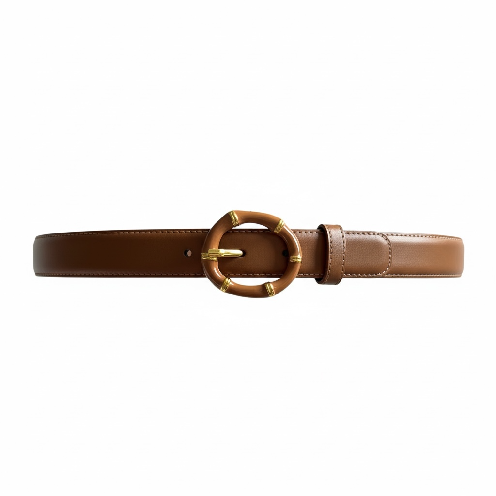 🤎✨ Gucci Leather Belt with Oval Buckle ✨🤎