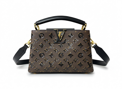 Louis Vuitton Capucines Monogram  Bag – Classic Brown & Black 🤎🖤✨