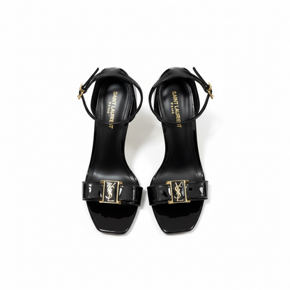 Saint Laurent Opyum Patent Leather Heels with Gold YSL Heel 🖤✨