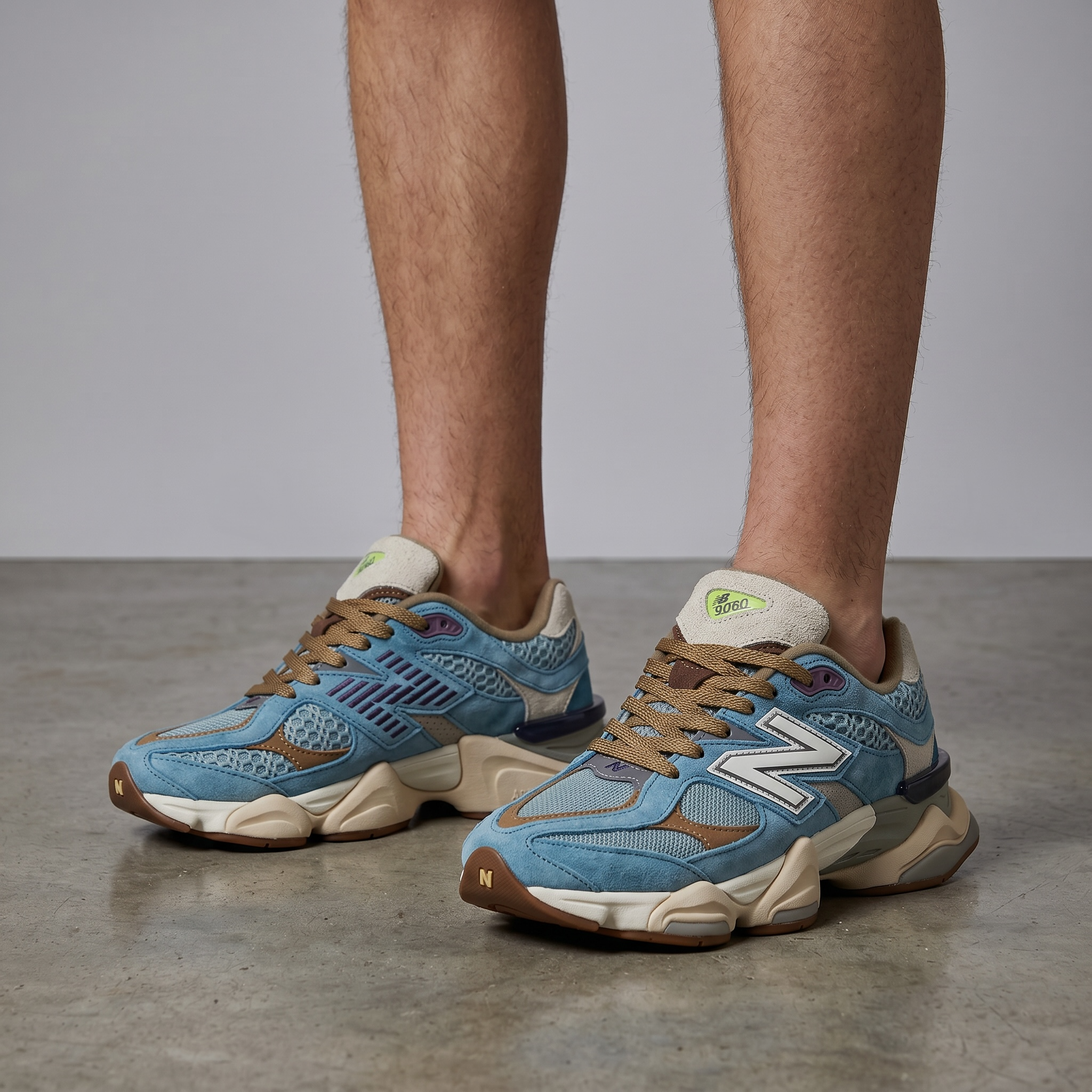 💙👟 New Balance 9060 Blue Suede Lifestyle Sneakers ✨🔥