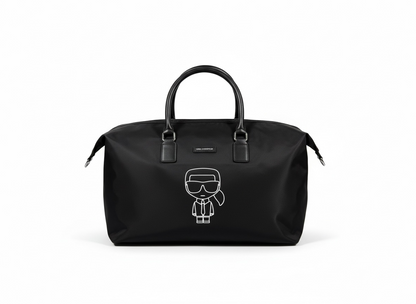 KARL LAGERFELD Travel Duffle Bag 🖤✈️ | Icon Print Edition