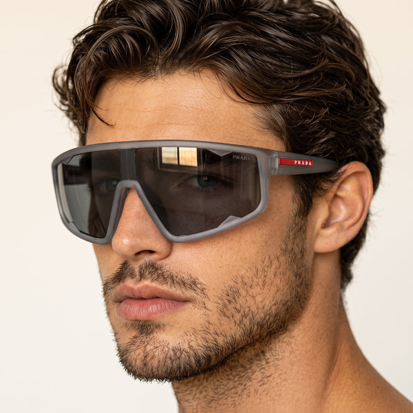 Prada Sunglasses – Grey Shield Frame 🕶️