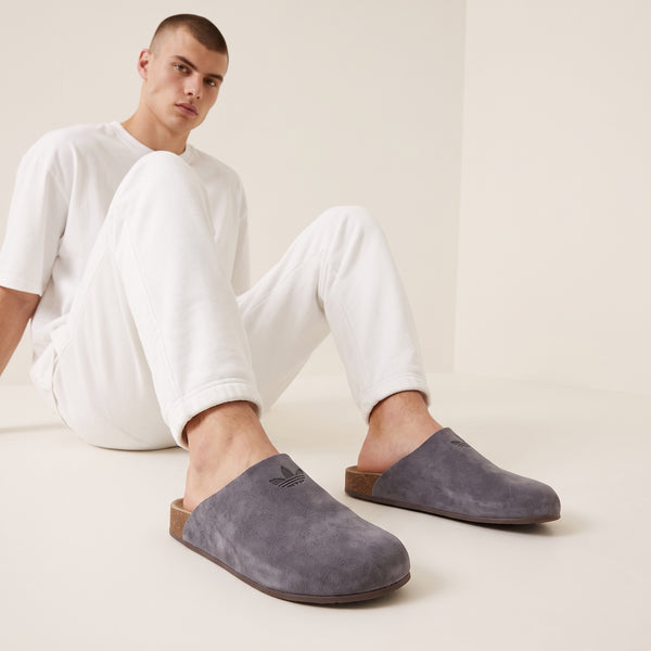 Adidas Mule Clog – Grey Suede Comfort 🩴✨