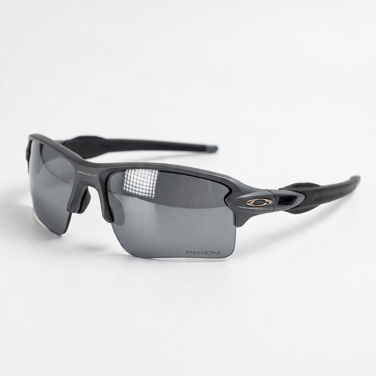 Oakley matte black wrap sunglasses with PRIZM lens