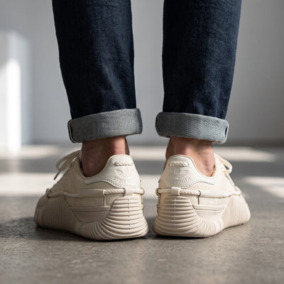 Adidas Stan Smith platform sneaker in cream with chunky ribbed sole