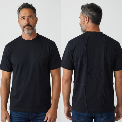 Louis Vuitton Textured Panel T-Shirt – Black
