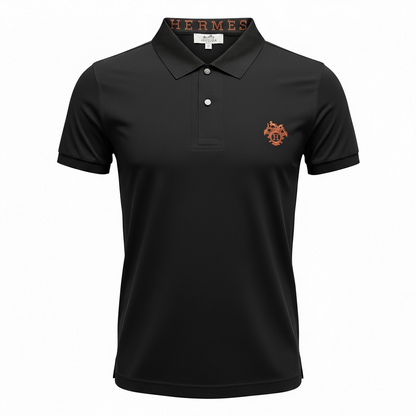 Hermès Black Polo Shirt 🖤✨ Signature Luxury Edition