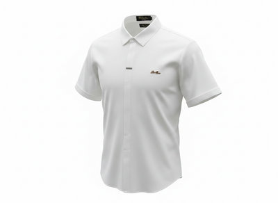 Loro Piana White Minimal Polo Shirt 🤍✨ Premium Metal Detail Fit